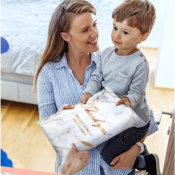 25 10X13 Poly Mailers Thank You Marble Shipping Envelopes Bags PRICE IS FIRM - Picture 6 of 9